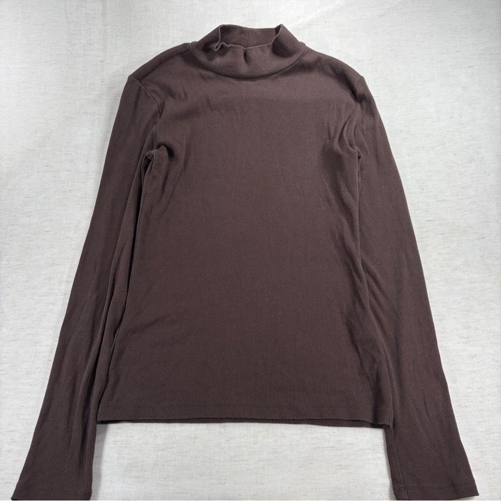 Women's Brown Banana Republic Long Sleeve Mock Neck Top